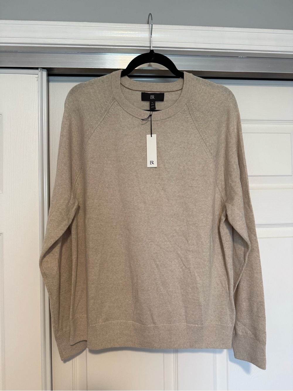 Banana Republic | Franco Italian Merino Wool Crewneck Sweater Beige Tan L NWT